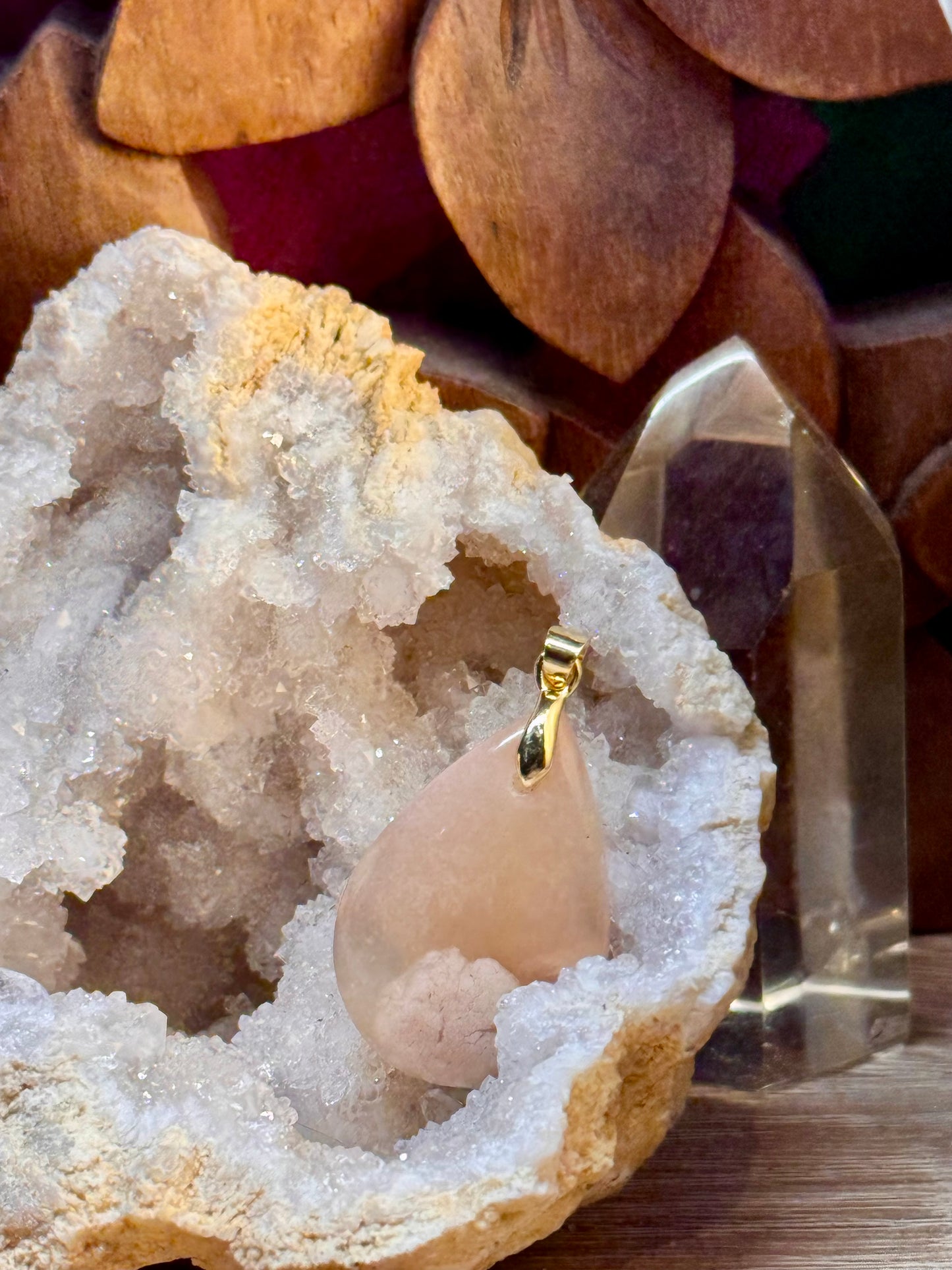 Pendentif goutte fleur de cerisier