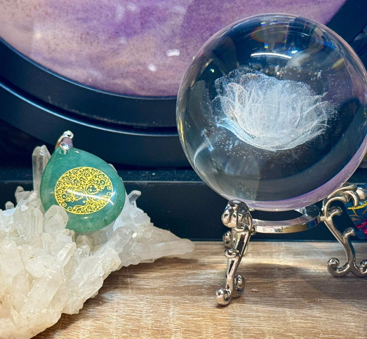 Pendentif goutte d’aventurine verte