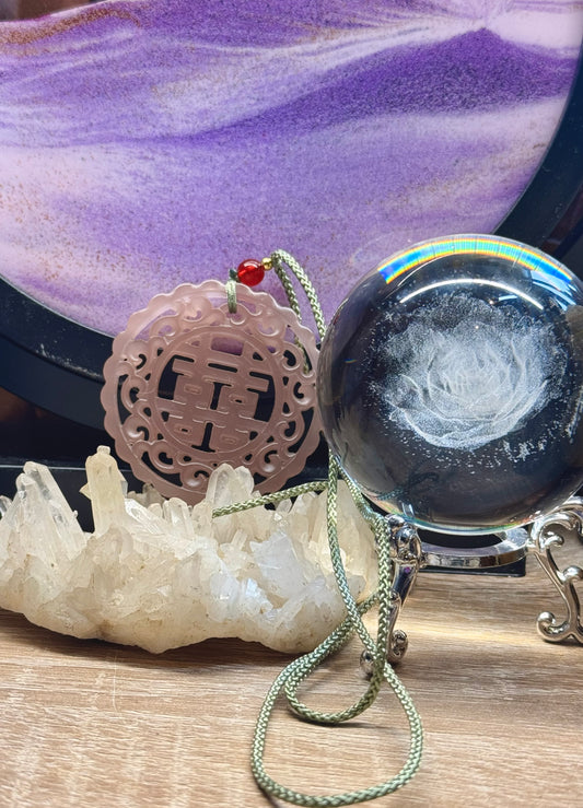 Pendentif en Quartz Rose