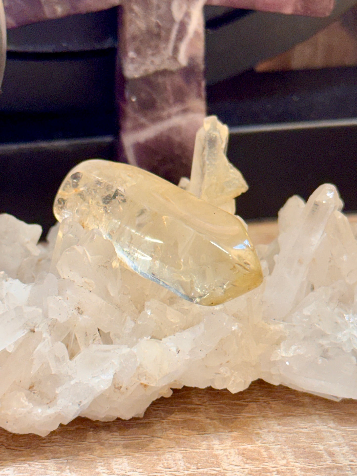 Pointes de citrine naturelles polies