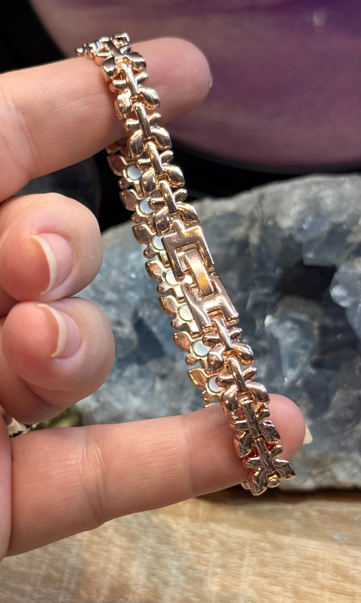 Bracelet magnétique avec aimants - papillons