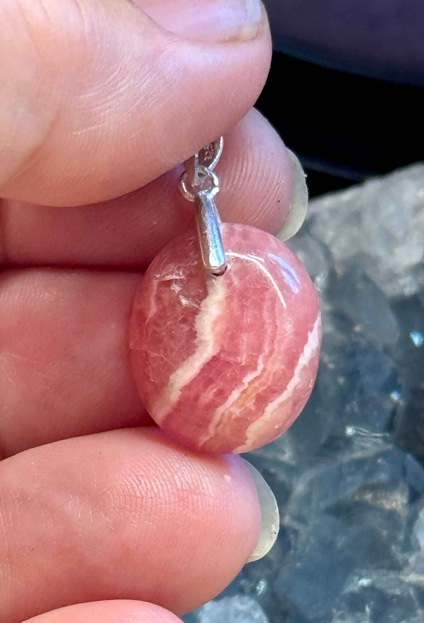 Pendentif de Rhodochrosite