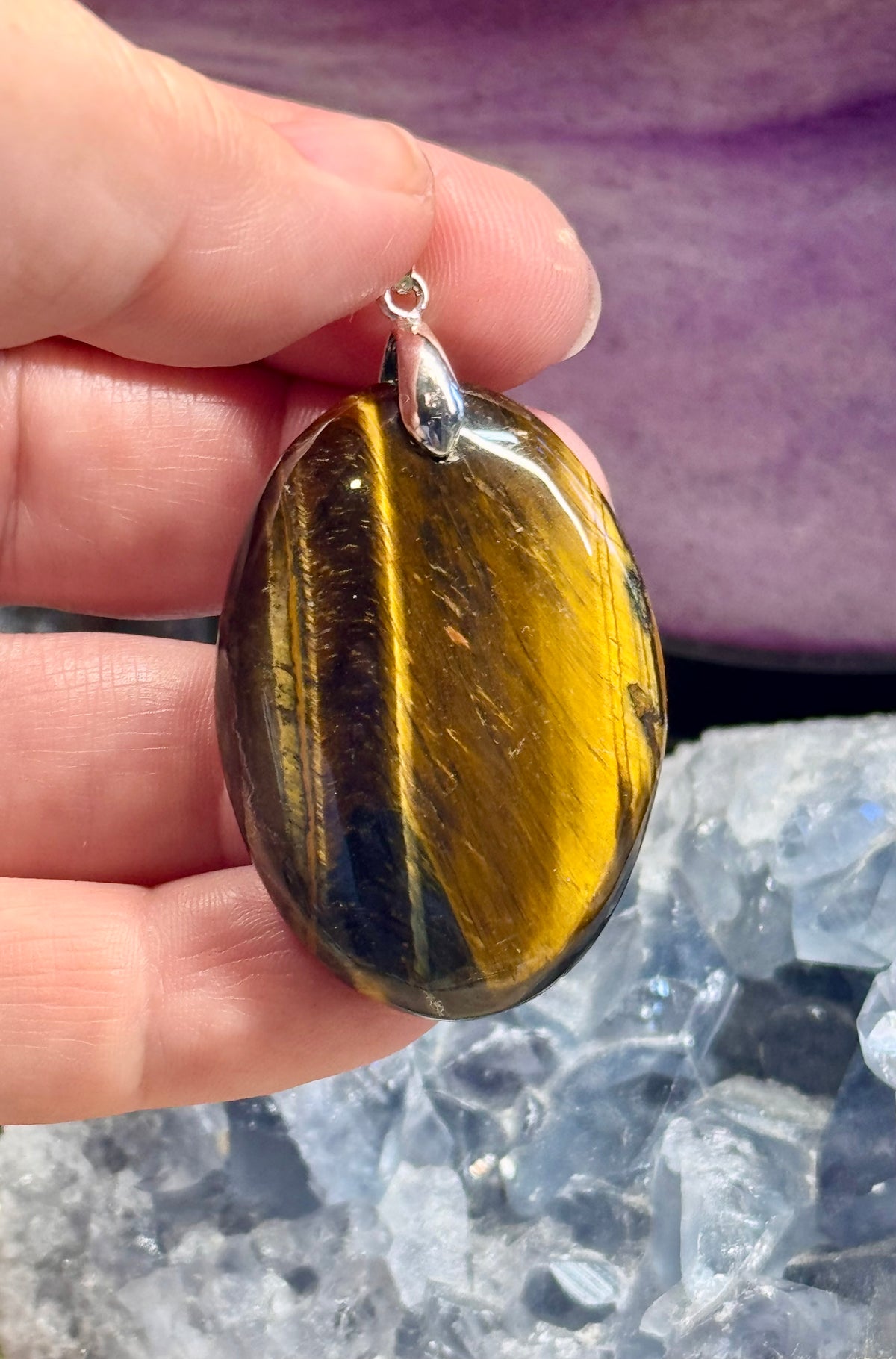 Pendentif Oeil de Tigre