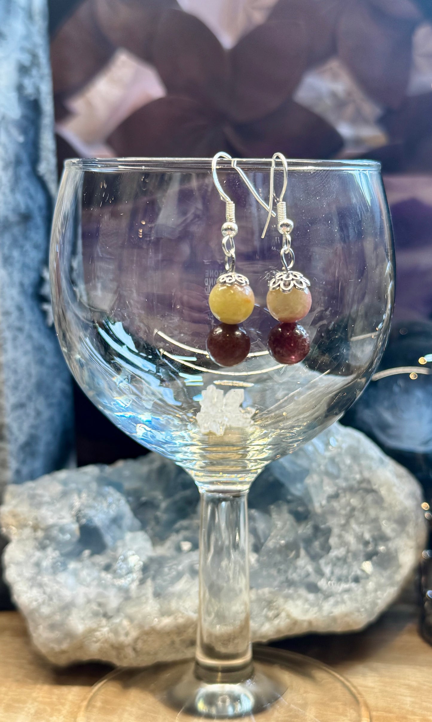 Boucles d’oreilles Tourmaline Melon d’eau