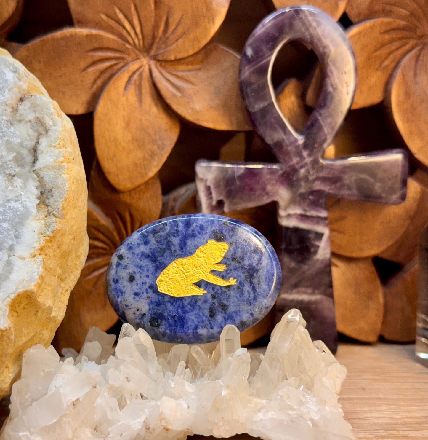 Galets gravés avec animaux