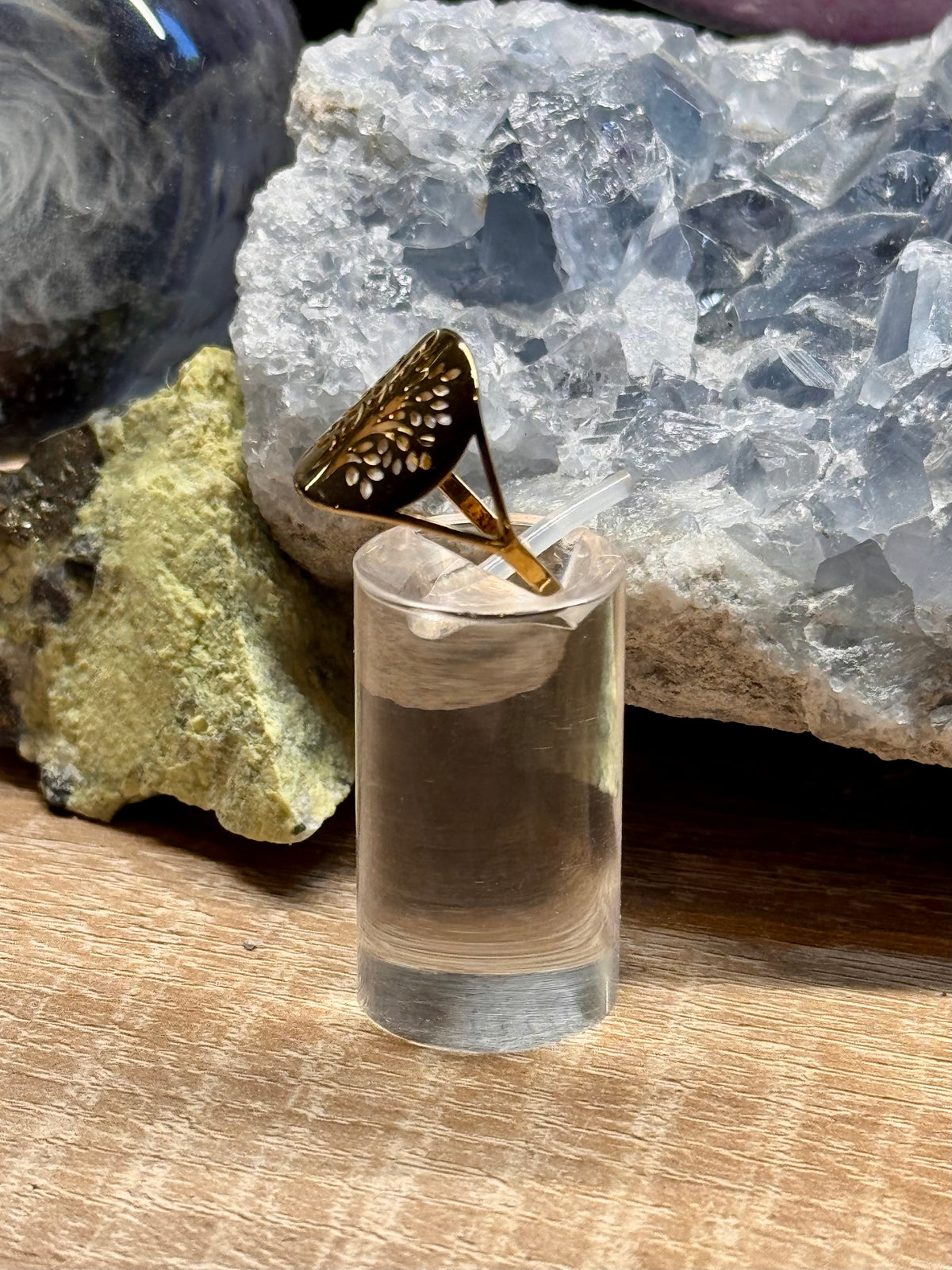 Bague Arbre de vie T56 doré