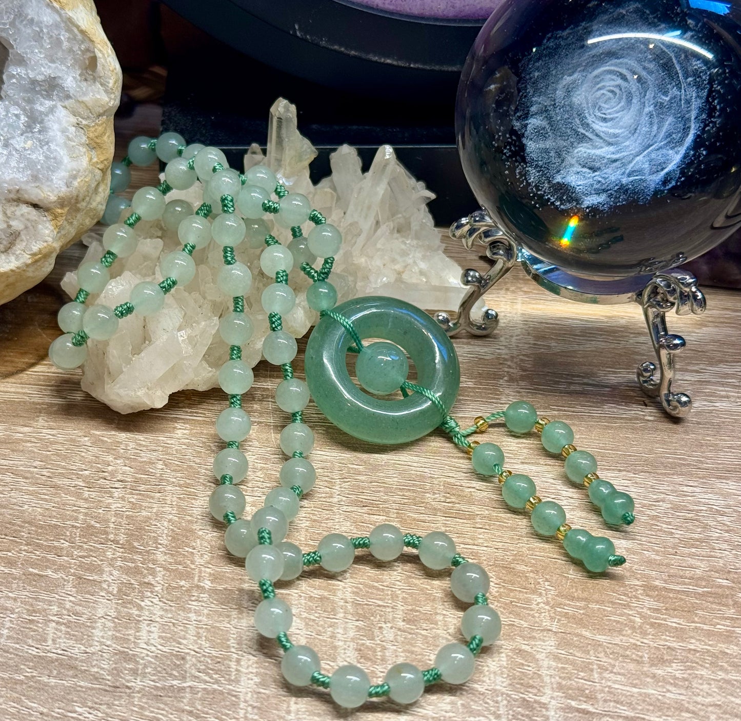Collier en Aventurine verte
