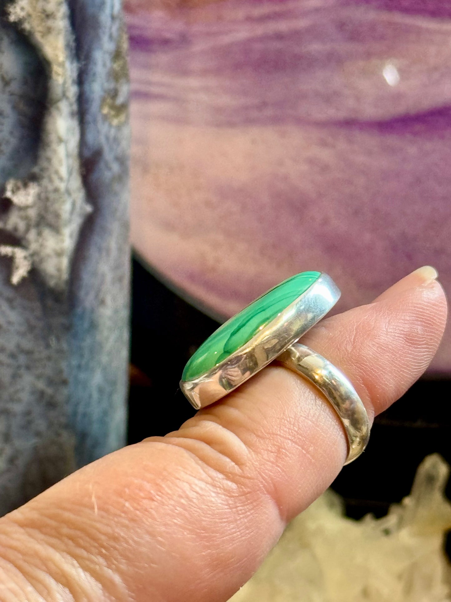 Bague Malachite T50