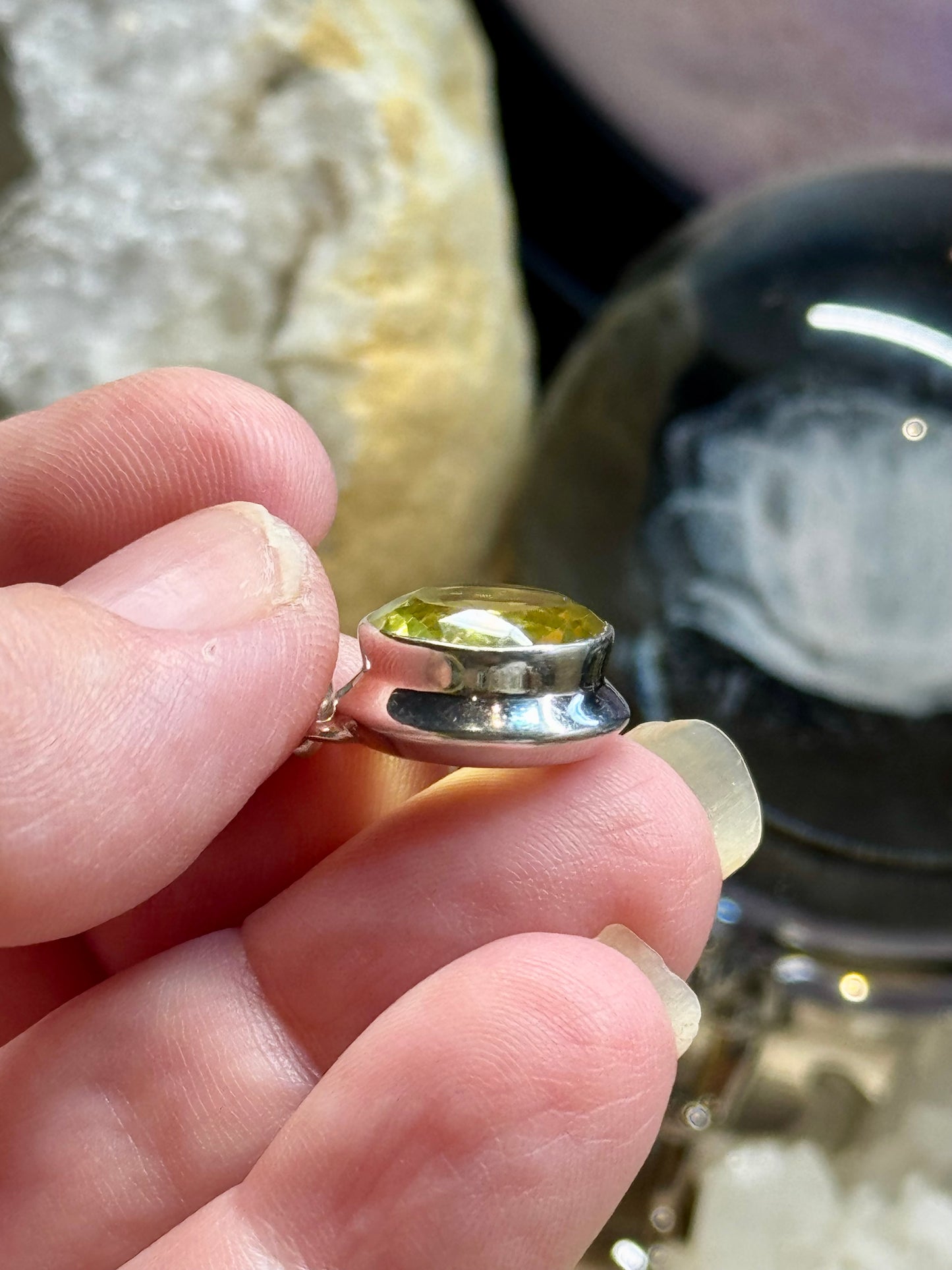 Pendentif de Péridot faceté