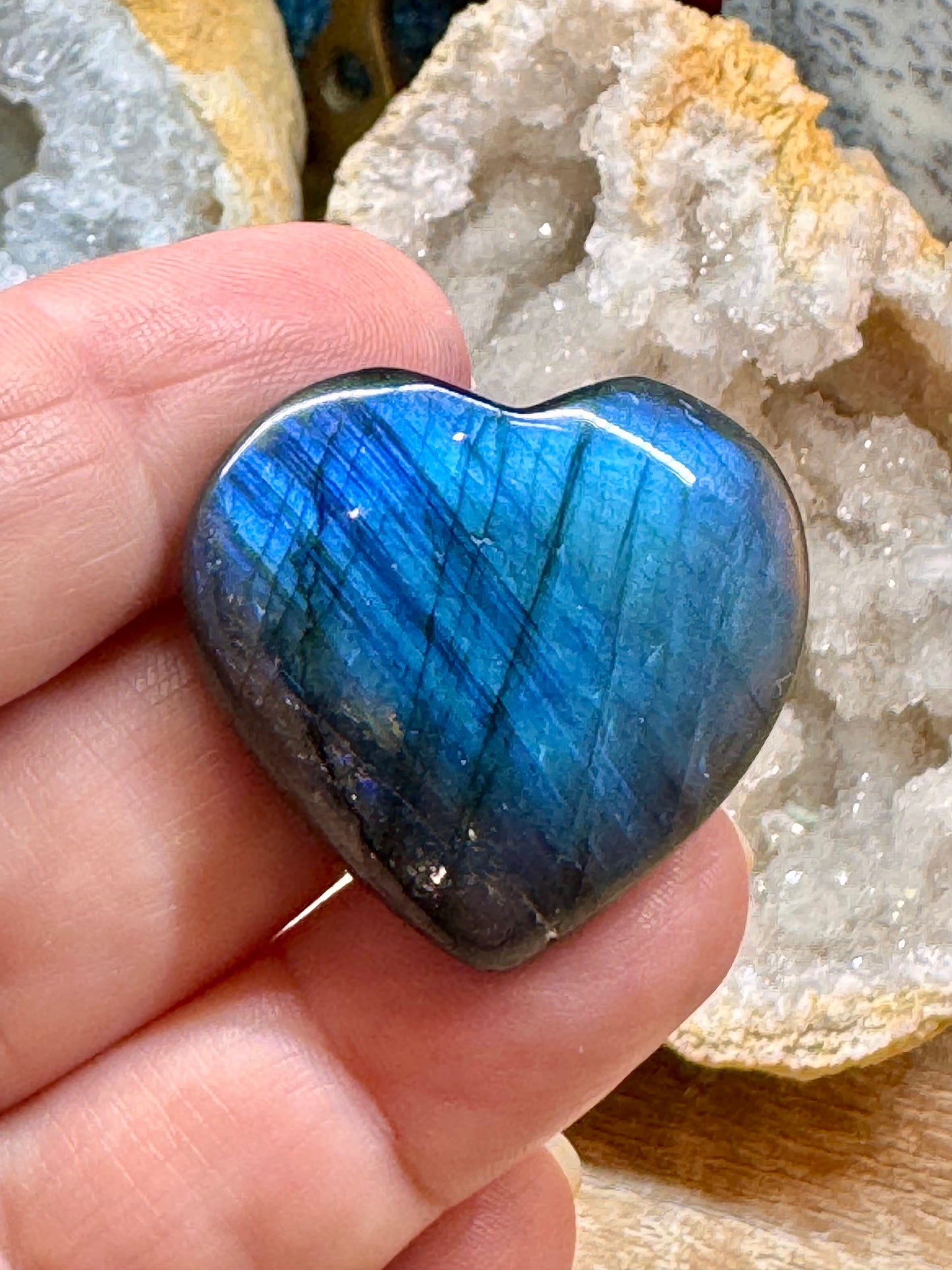 Cœur en labradorite