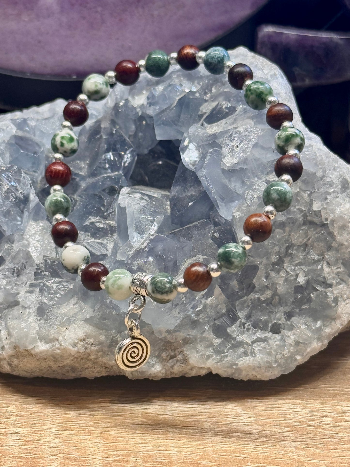 Bracelet de lithothérapie "Retrouver calme et Apaisement"