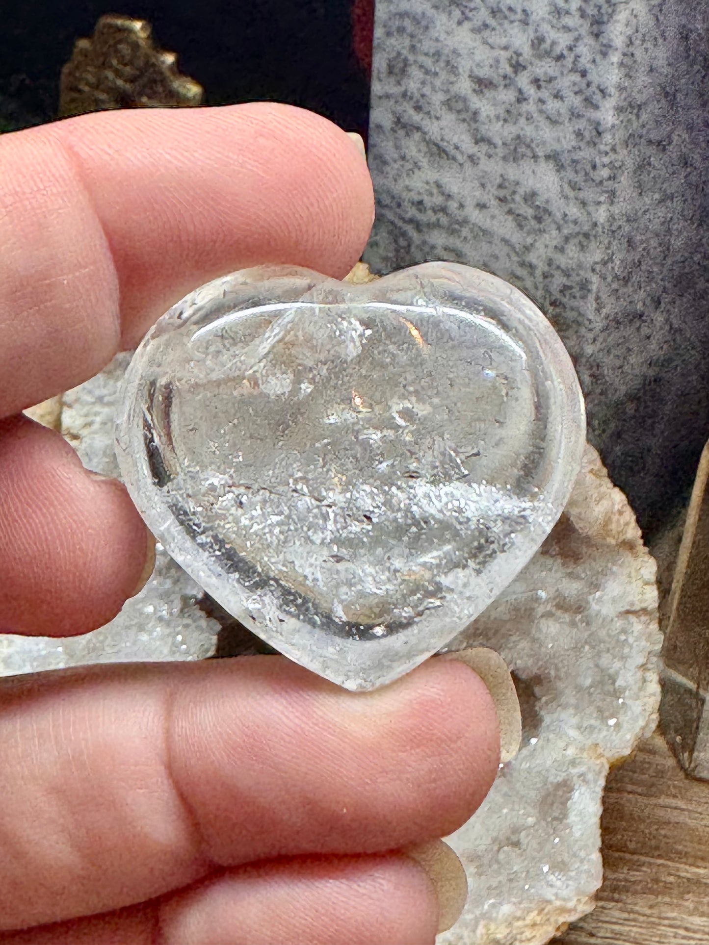 Cœur de cristal de roche