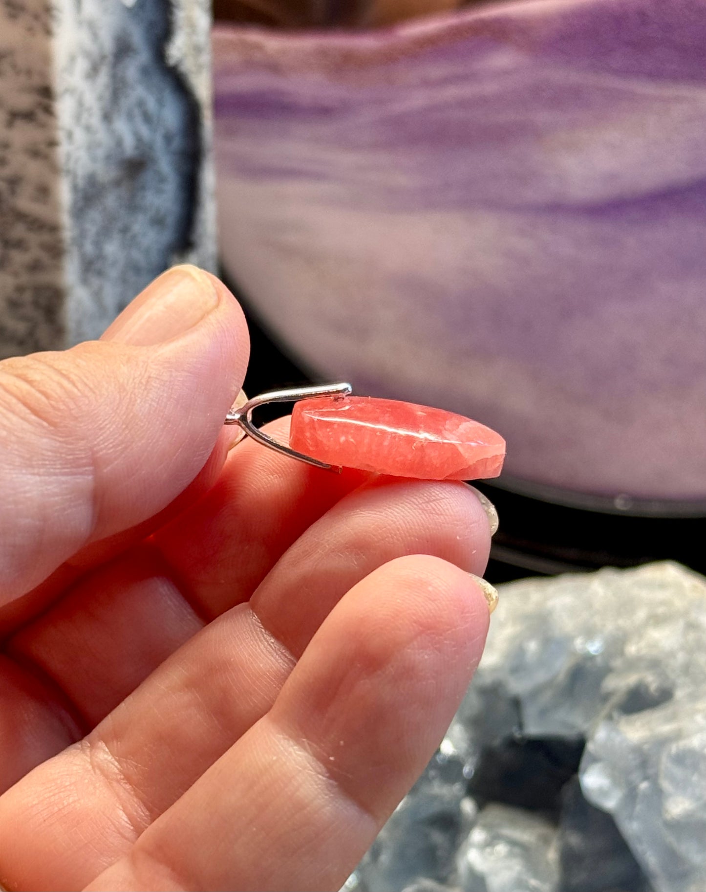 Pendentif de Rhodochrosite