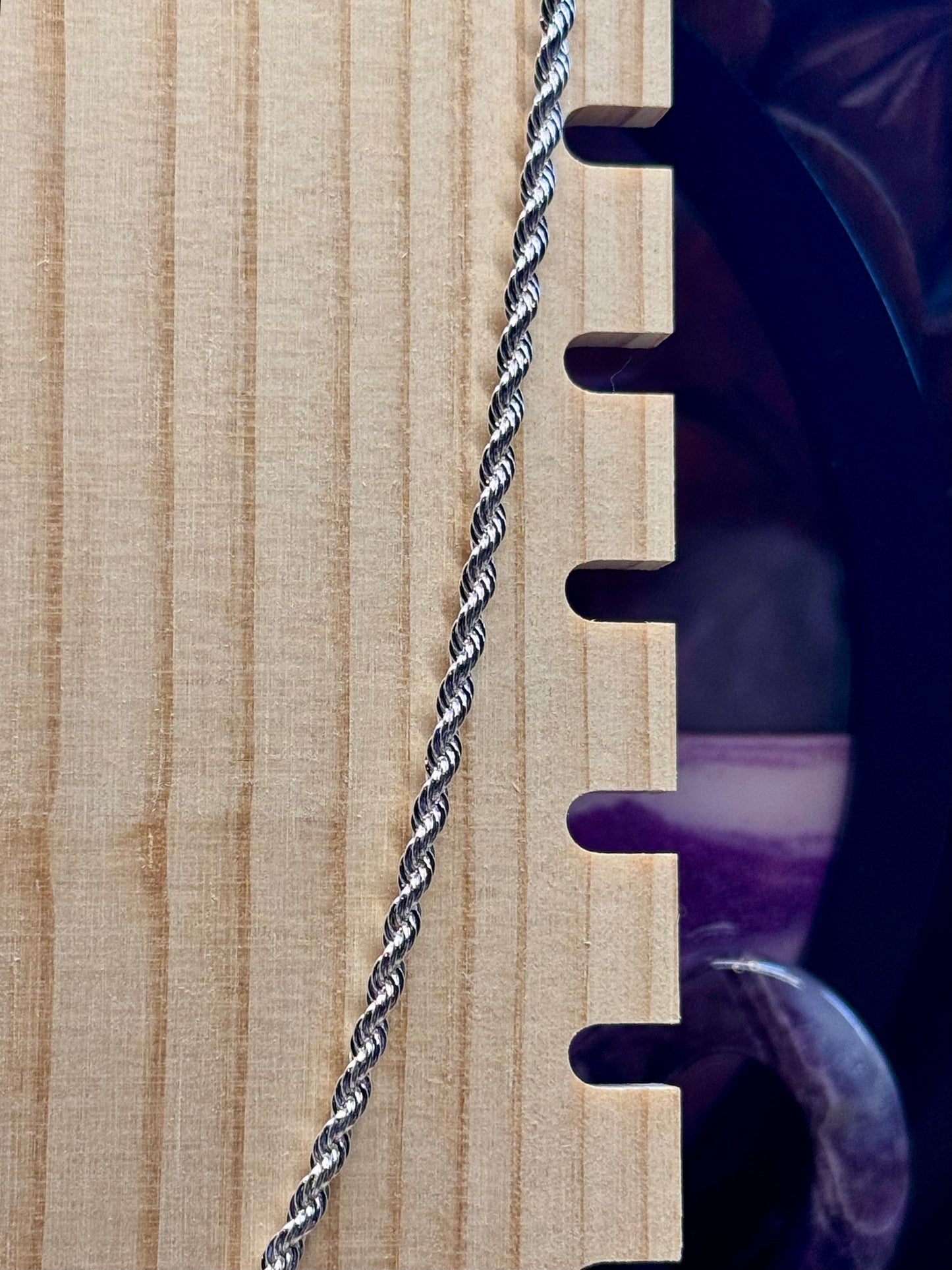 Chaîne en argent torsadée