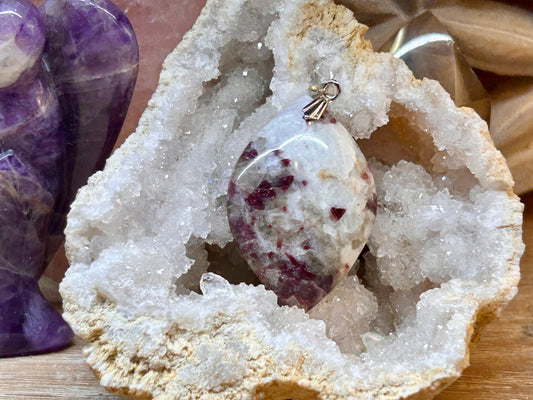 Pendentif de tourmaline rose/rubellite