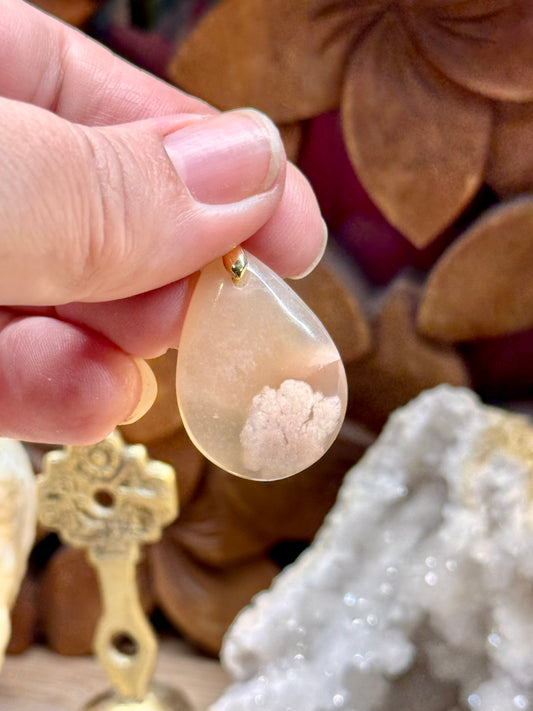 Pendentif goutte fleur de cerisier