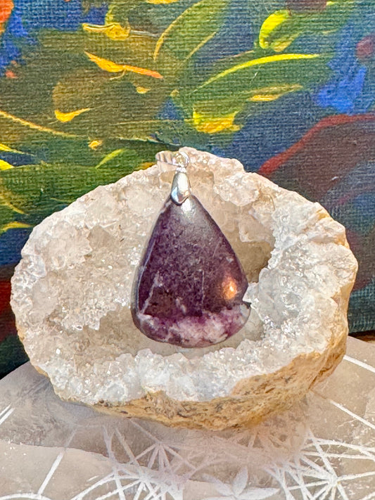 Pendentif de lépidolite