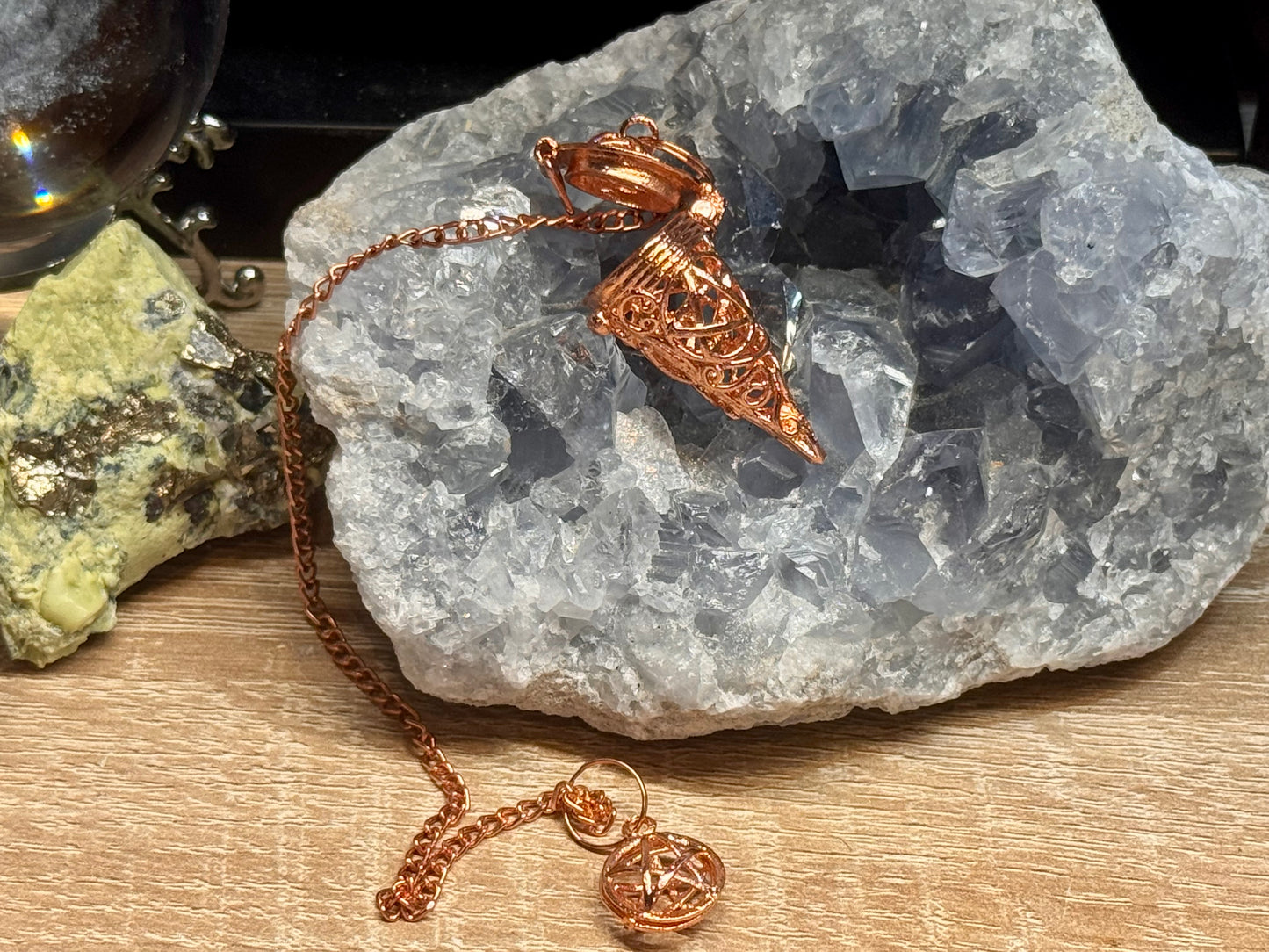 Pendule Pentacle en cuivre