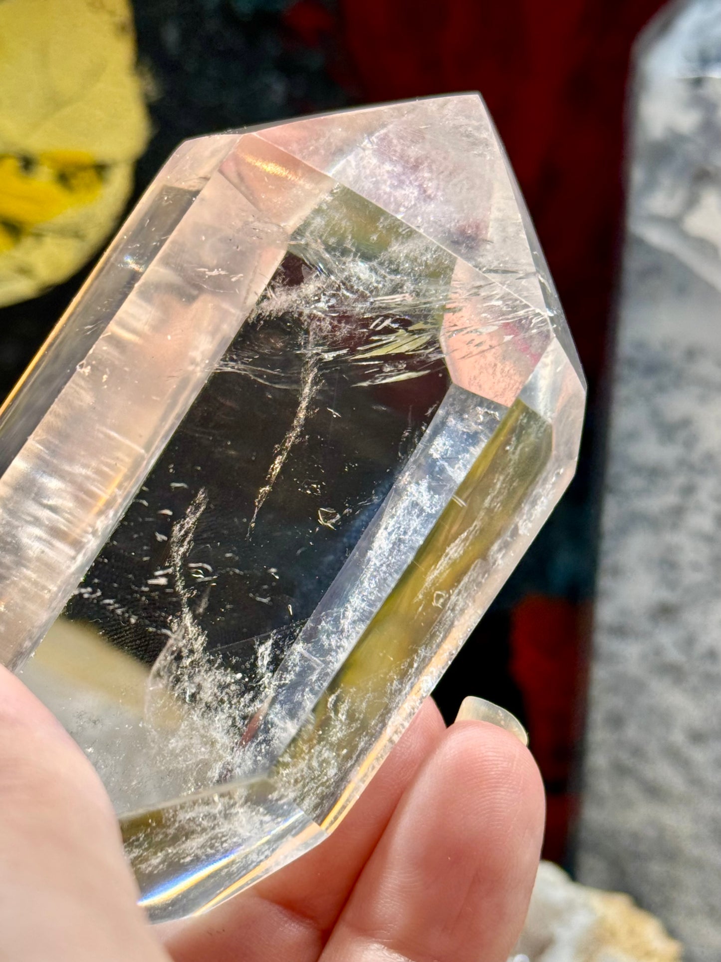 Pointe biterminée de quartz cristal