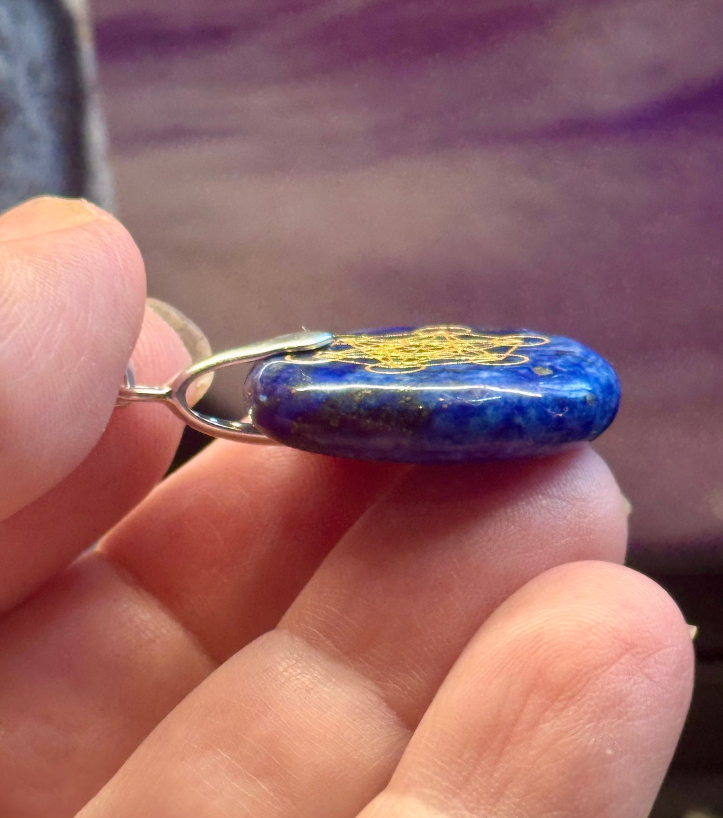 Pendentif Lapis Lazuli & Sceau de Métatron