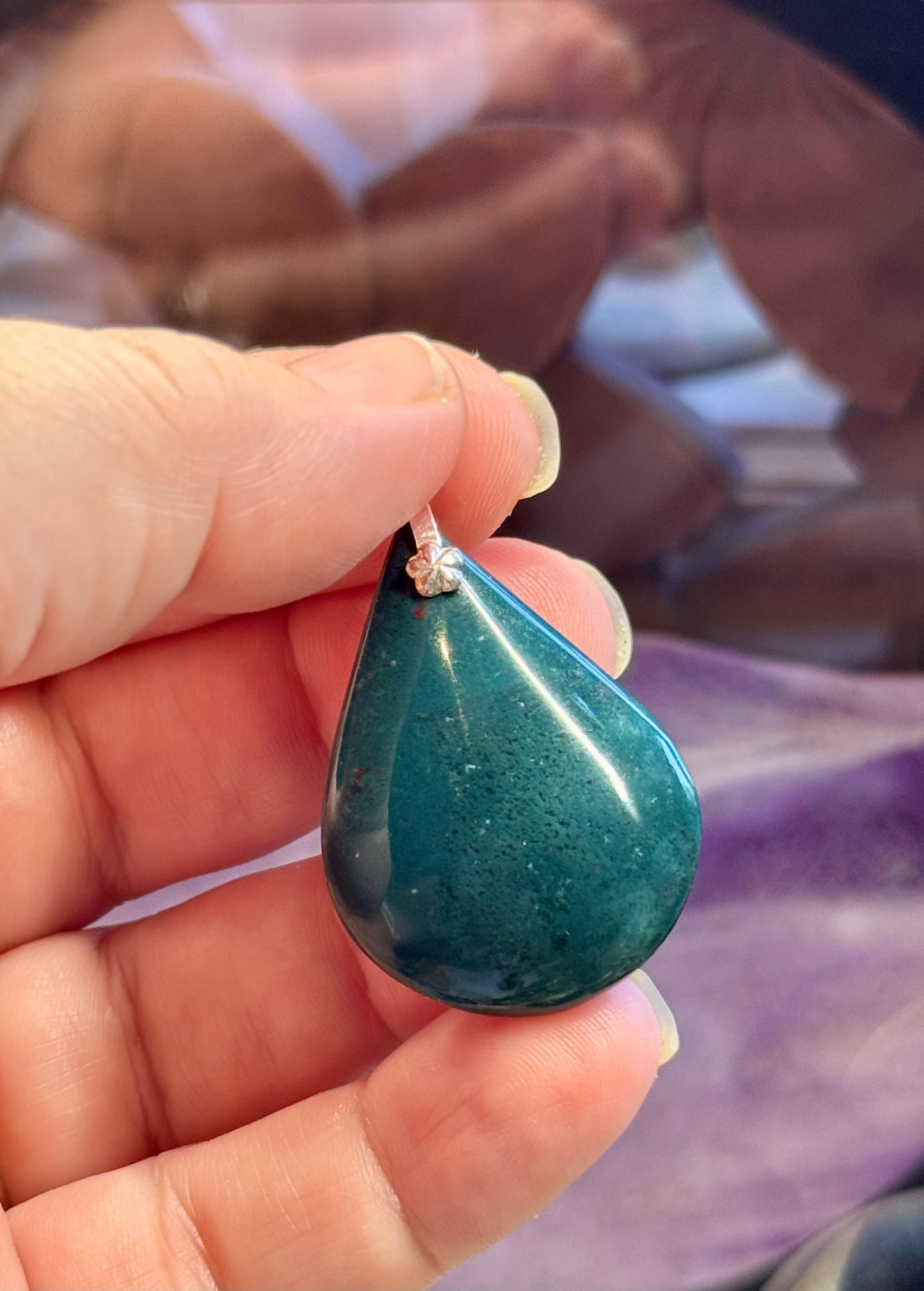 Pendentif de Jaspe Héliotrope