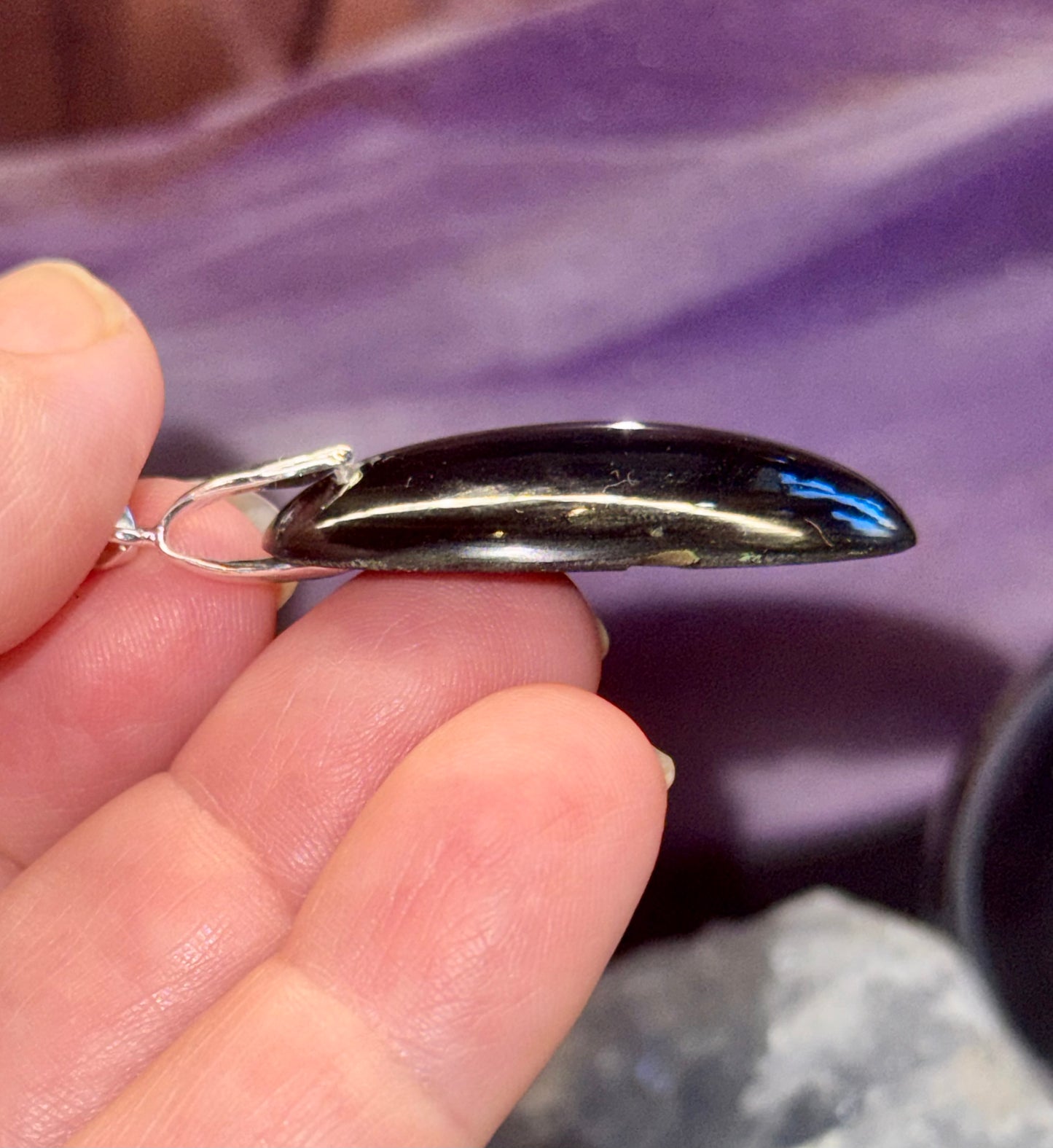 Pendentif d’obsidienne Oeil céleste 1