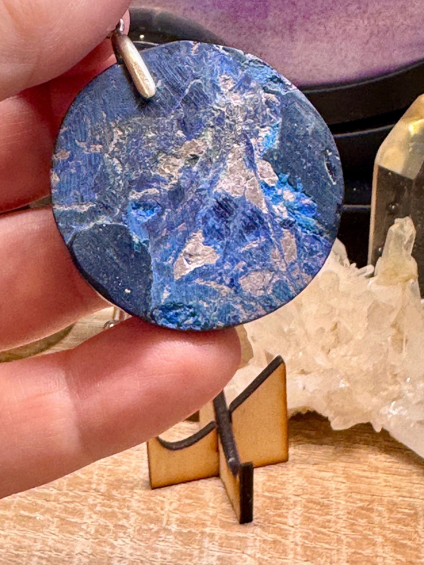Pendentif d’azurite malachite