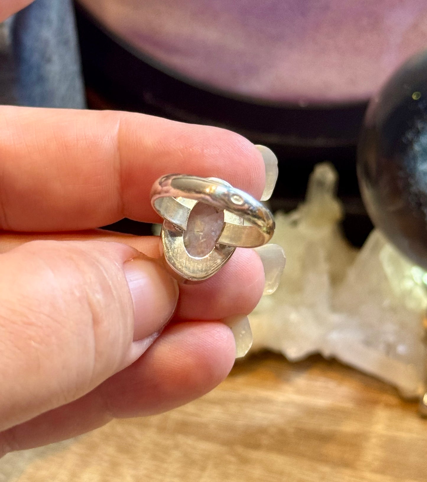 Bague de Pierre de Lune T52
