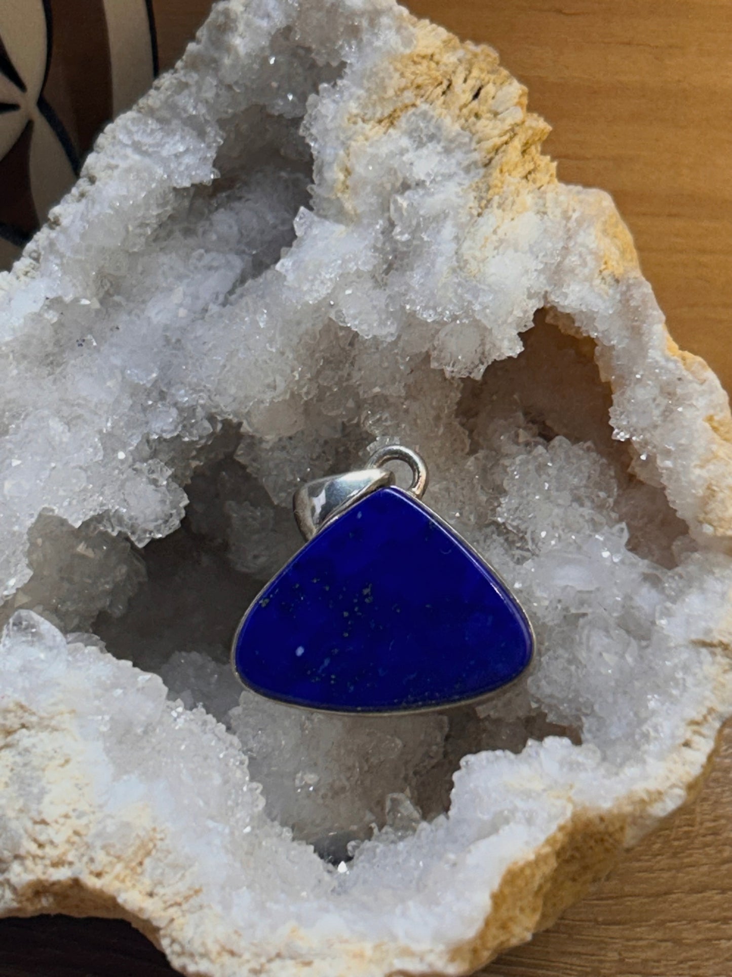 Pendentif de lapis-lazuli certi argent 925