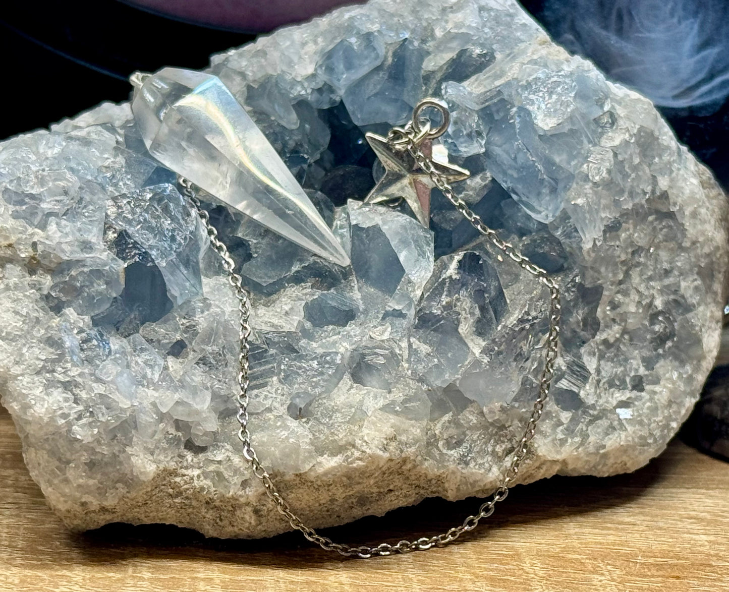 Pendule de Cristal de roche étoile