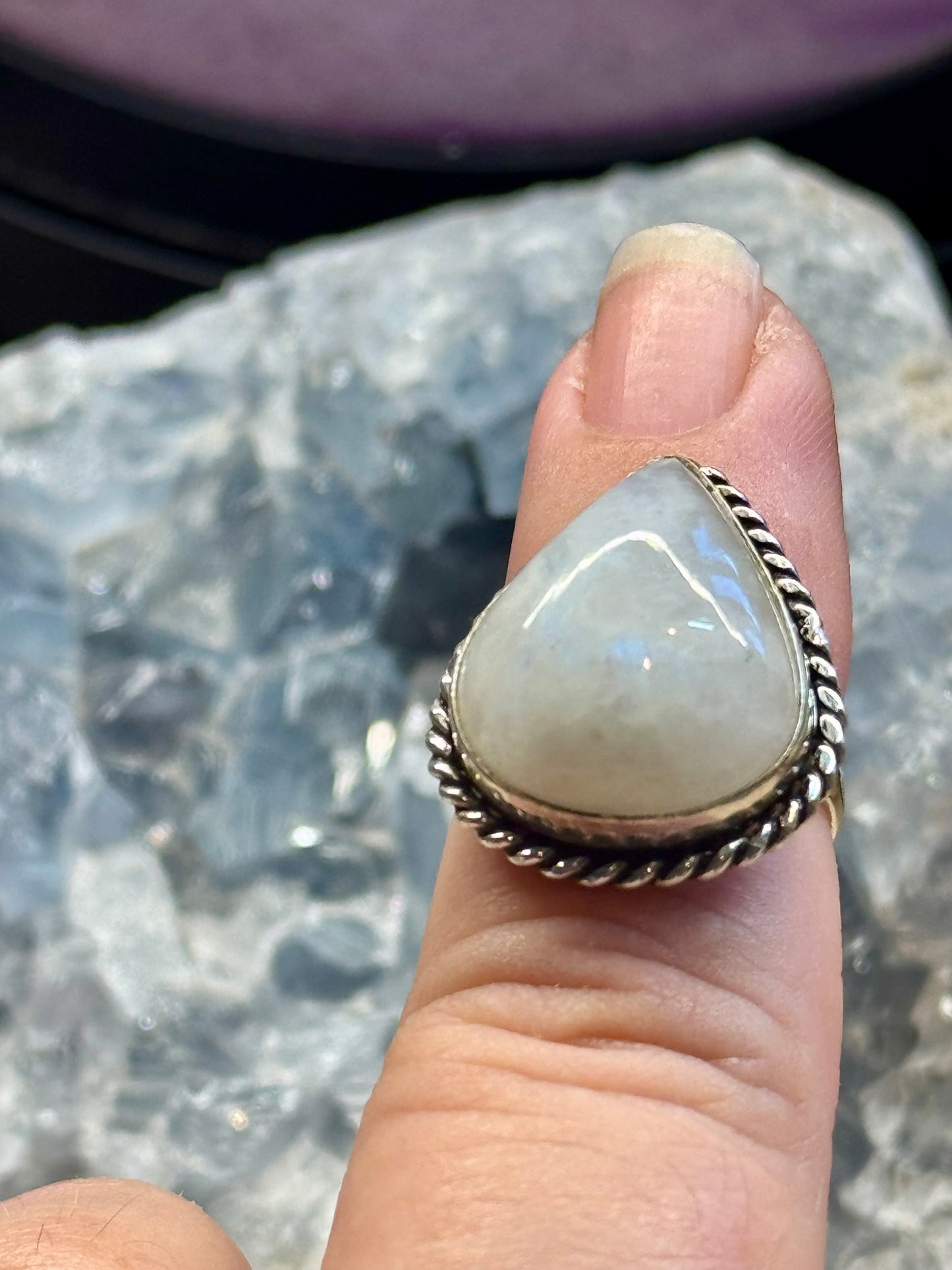Bague de Pierre de Lune T53