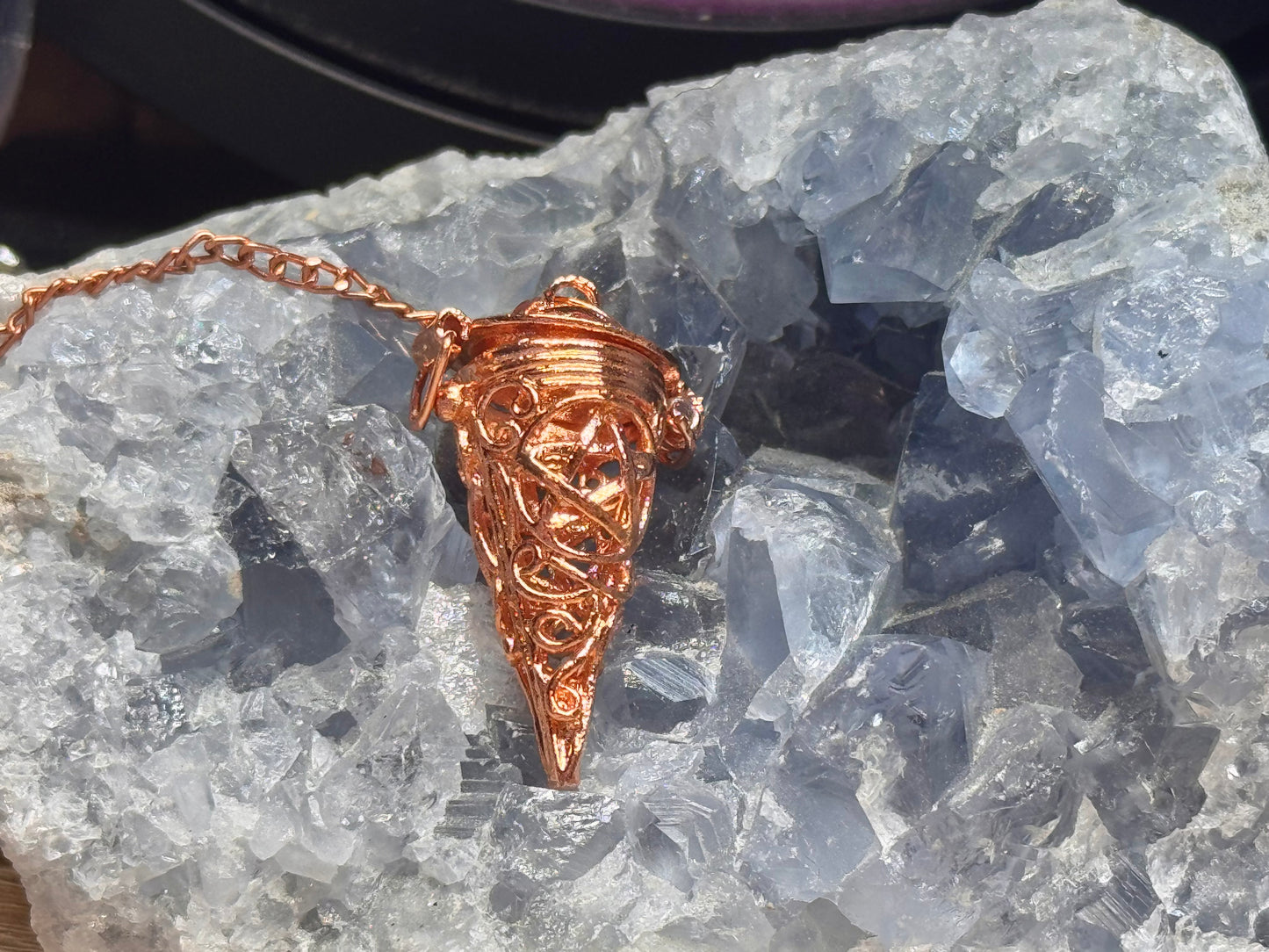 Pendule Pentacle en cuivre