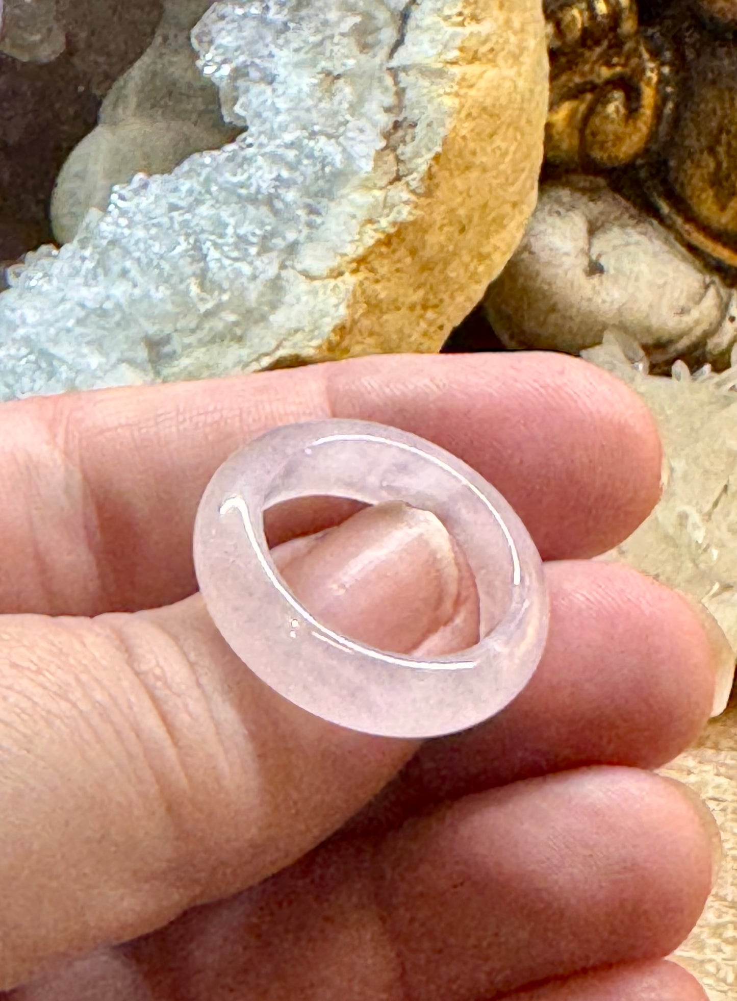 Anneau en Quartz Rose