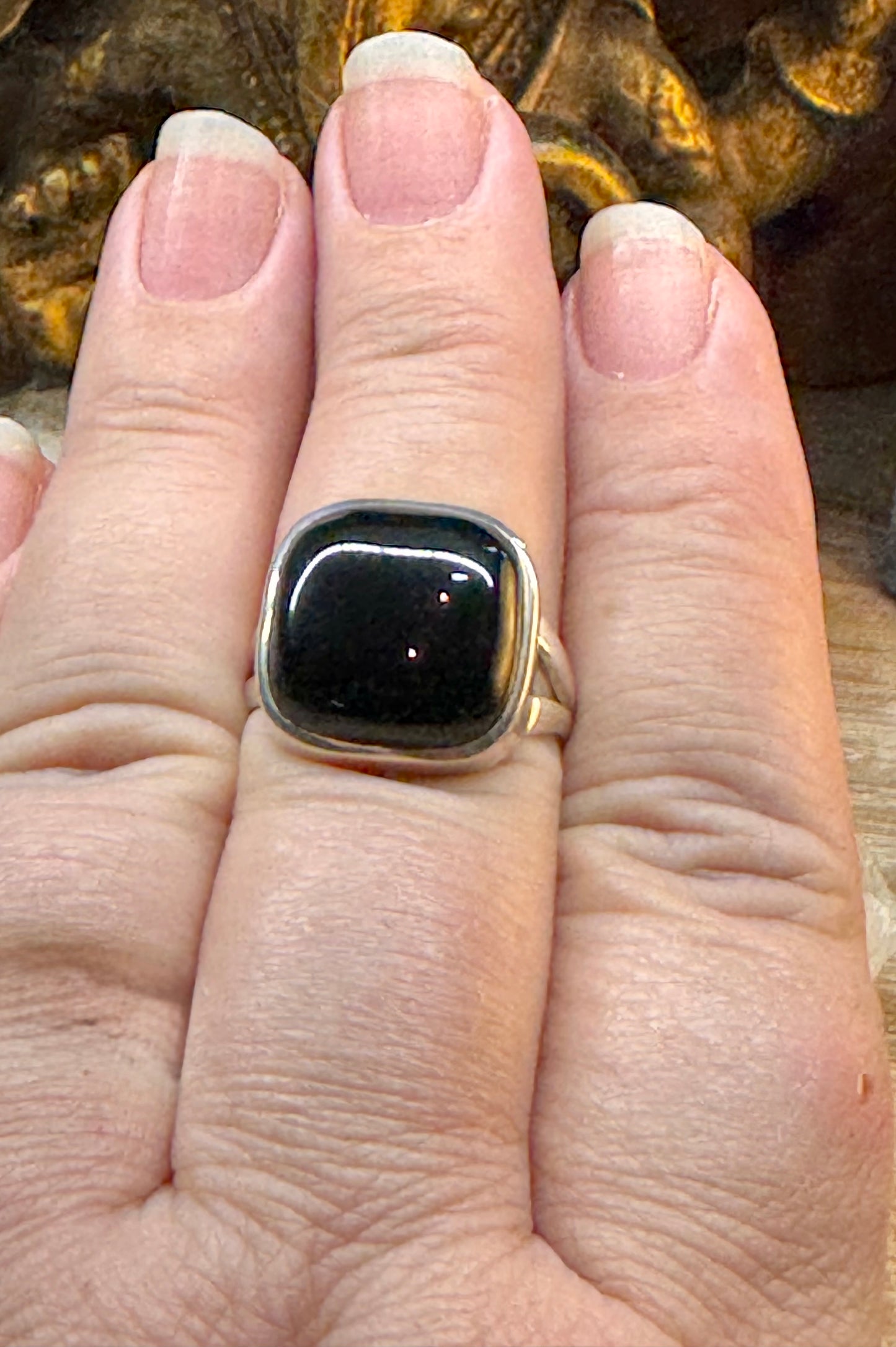 Chevalière Onyx noir