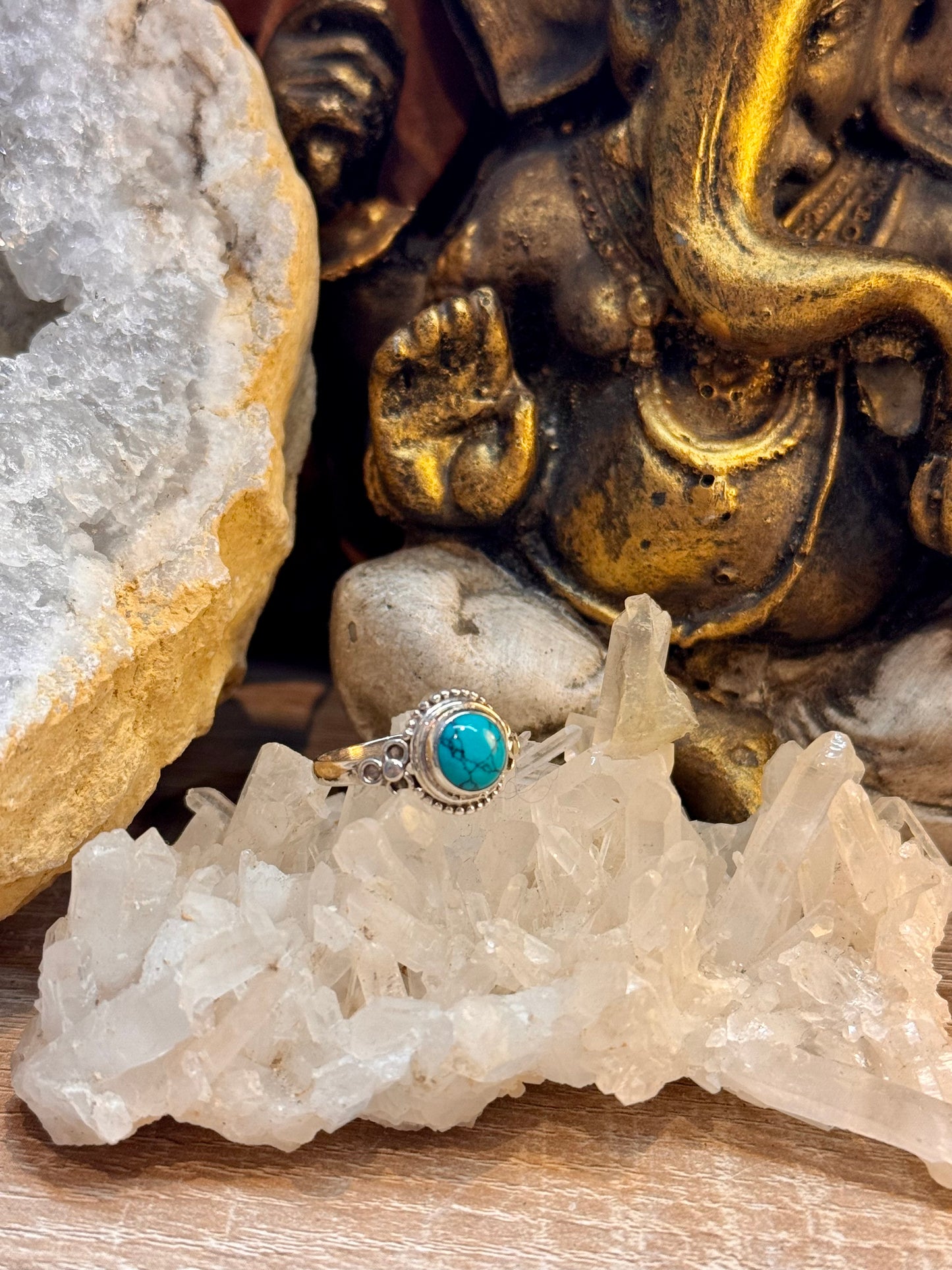 Bague de turquoise stabilisée T52