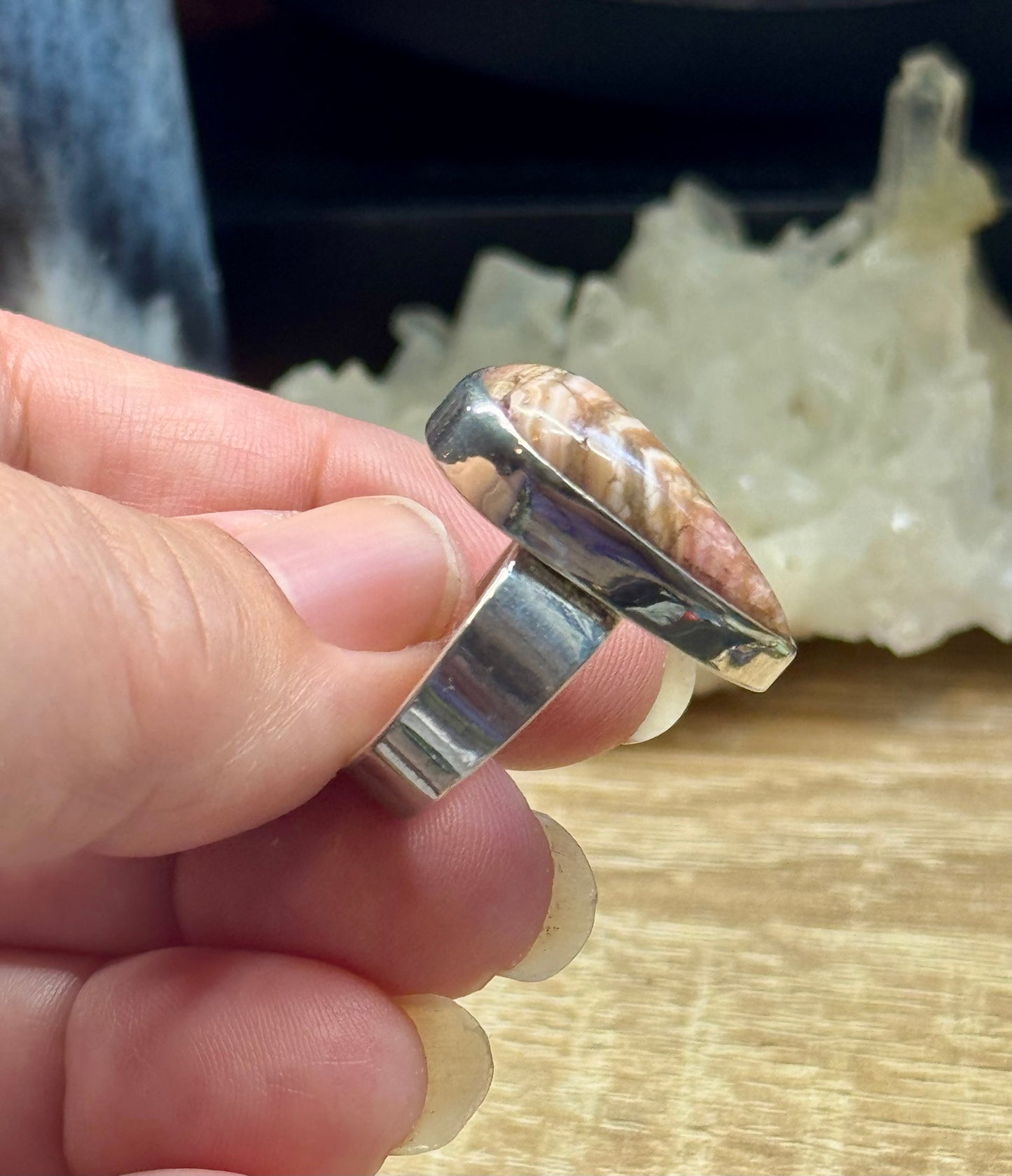 Bague  Rhodochrosite T54,5