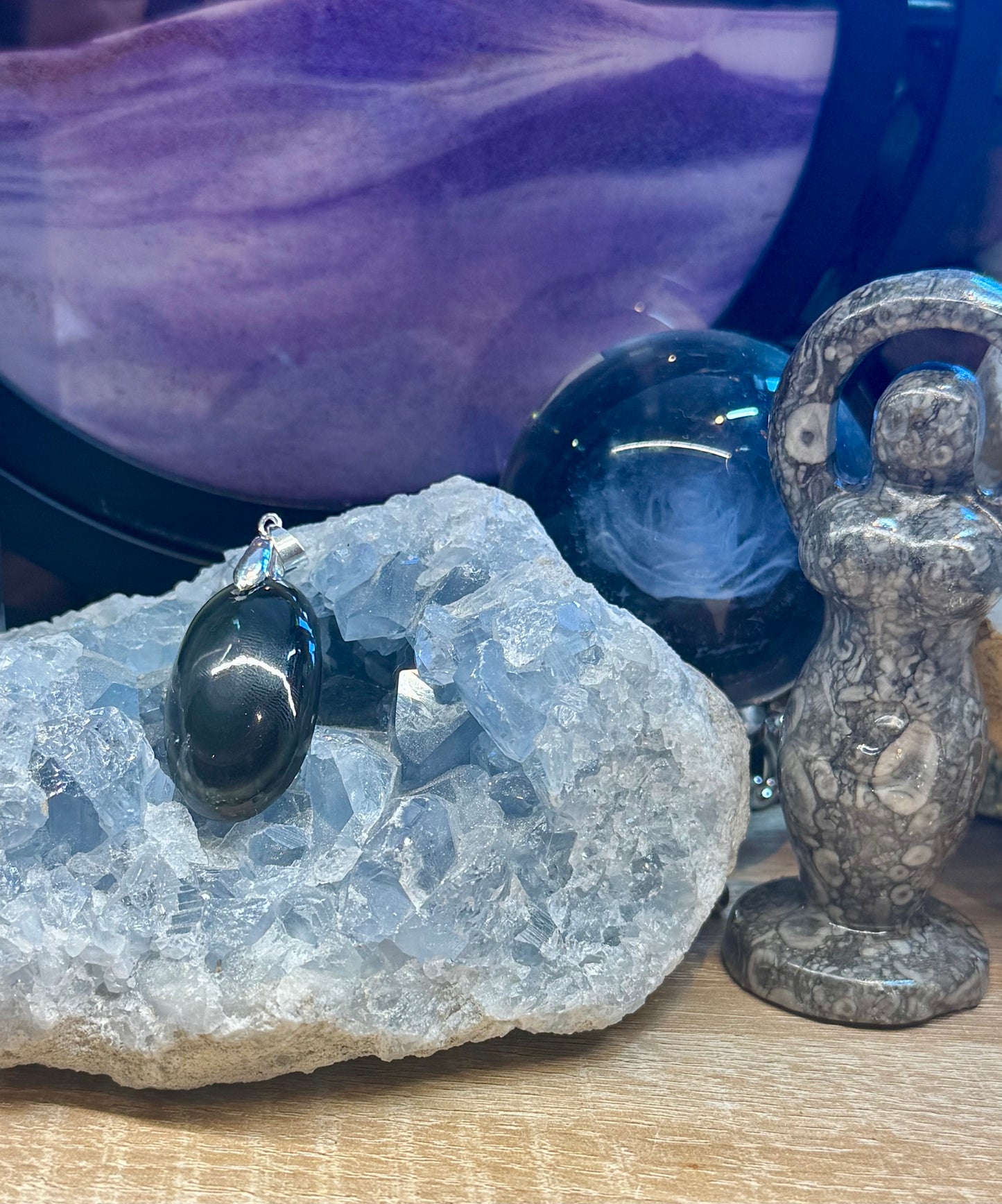 Pendentif d’obsidienne Oeil céleste 1