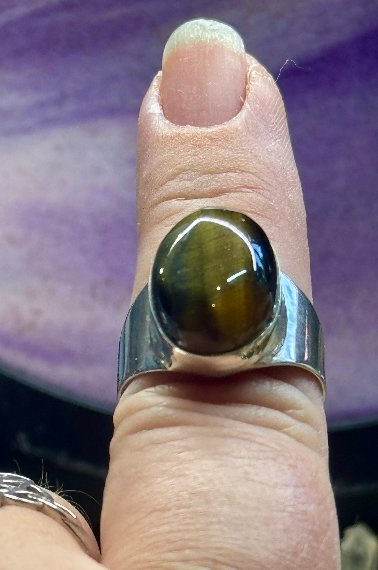 Bague Oeil de Tigre/Faucon T61