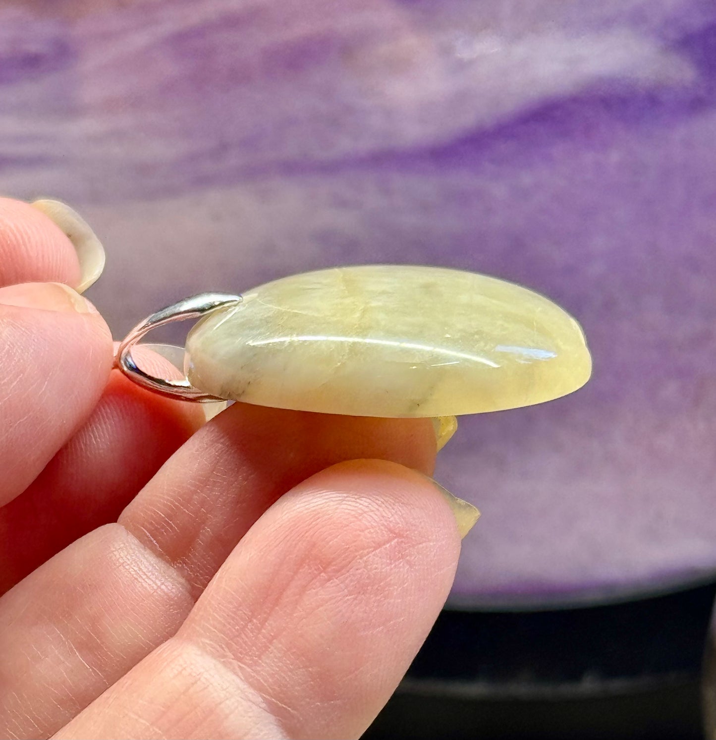 Pendentif de Pierre de Lune rond