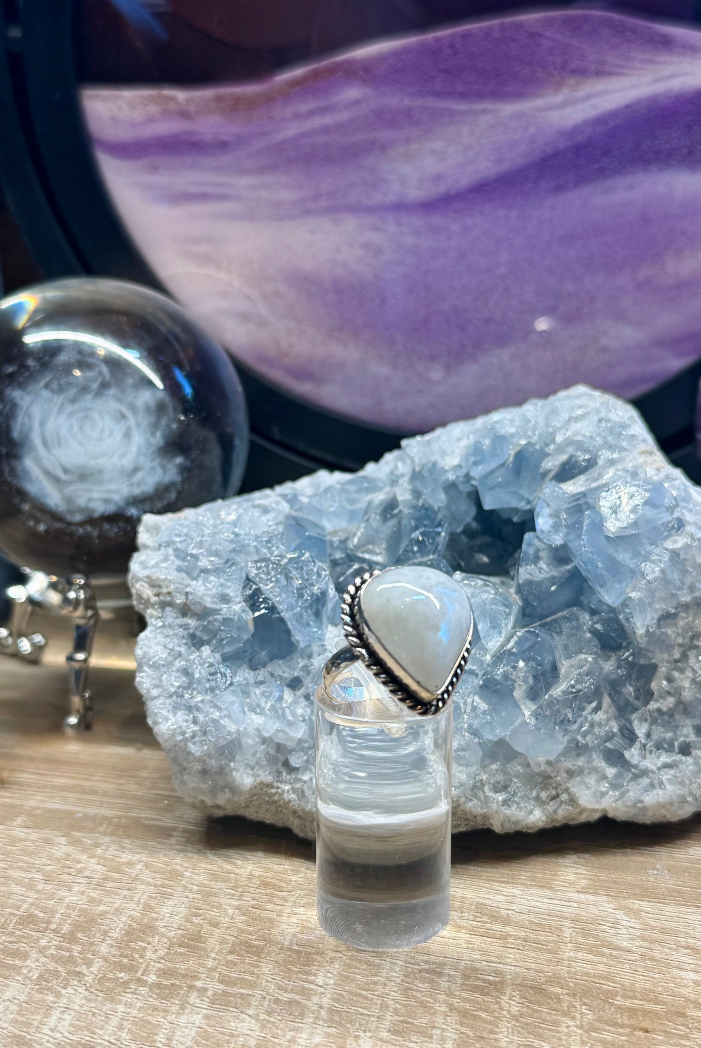 Bague de Pierre de Lune T53