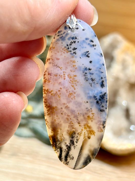 Pendentif d’agate dendritique