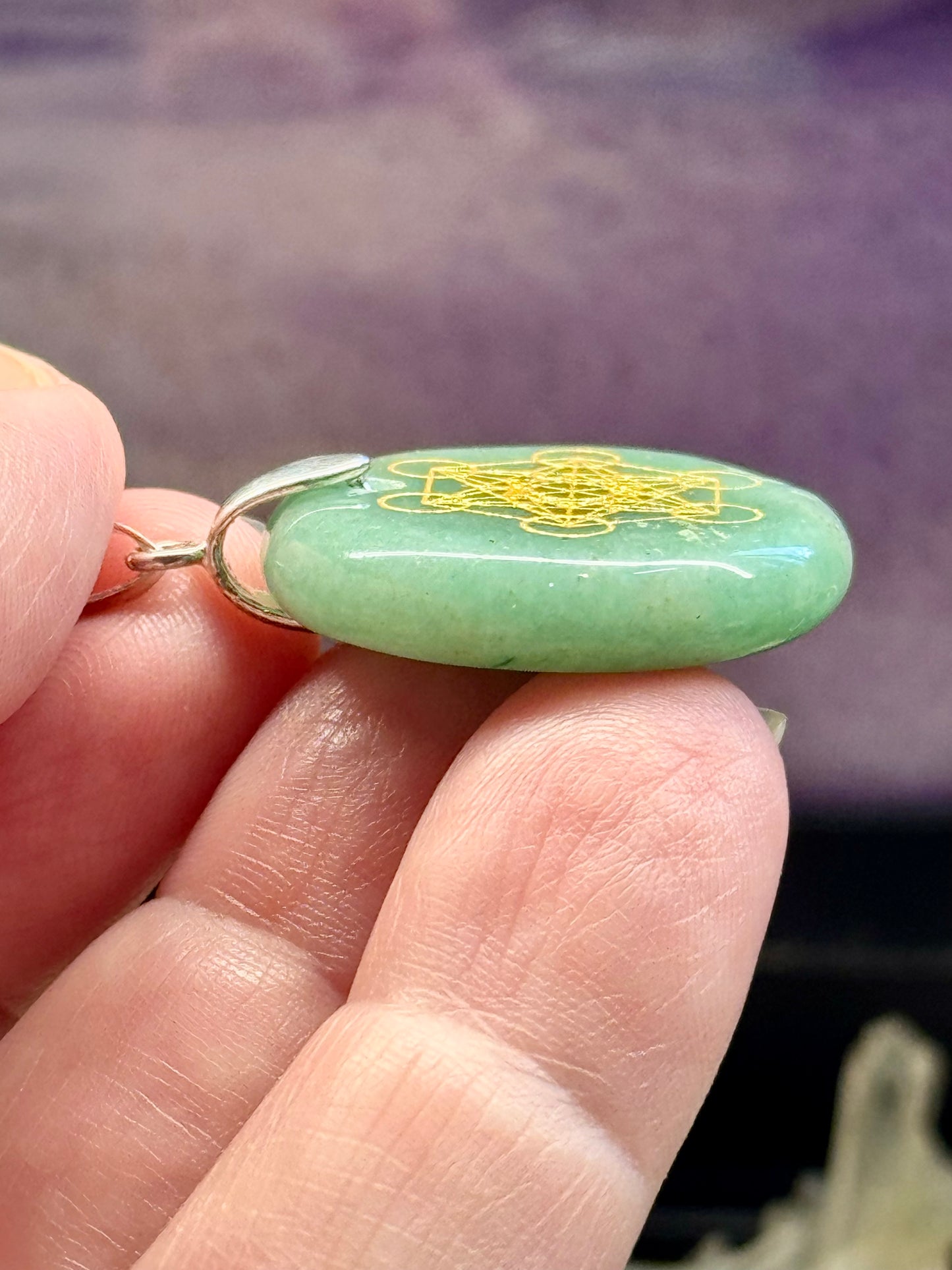 Pendentif en Aventurine verte - Métatron