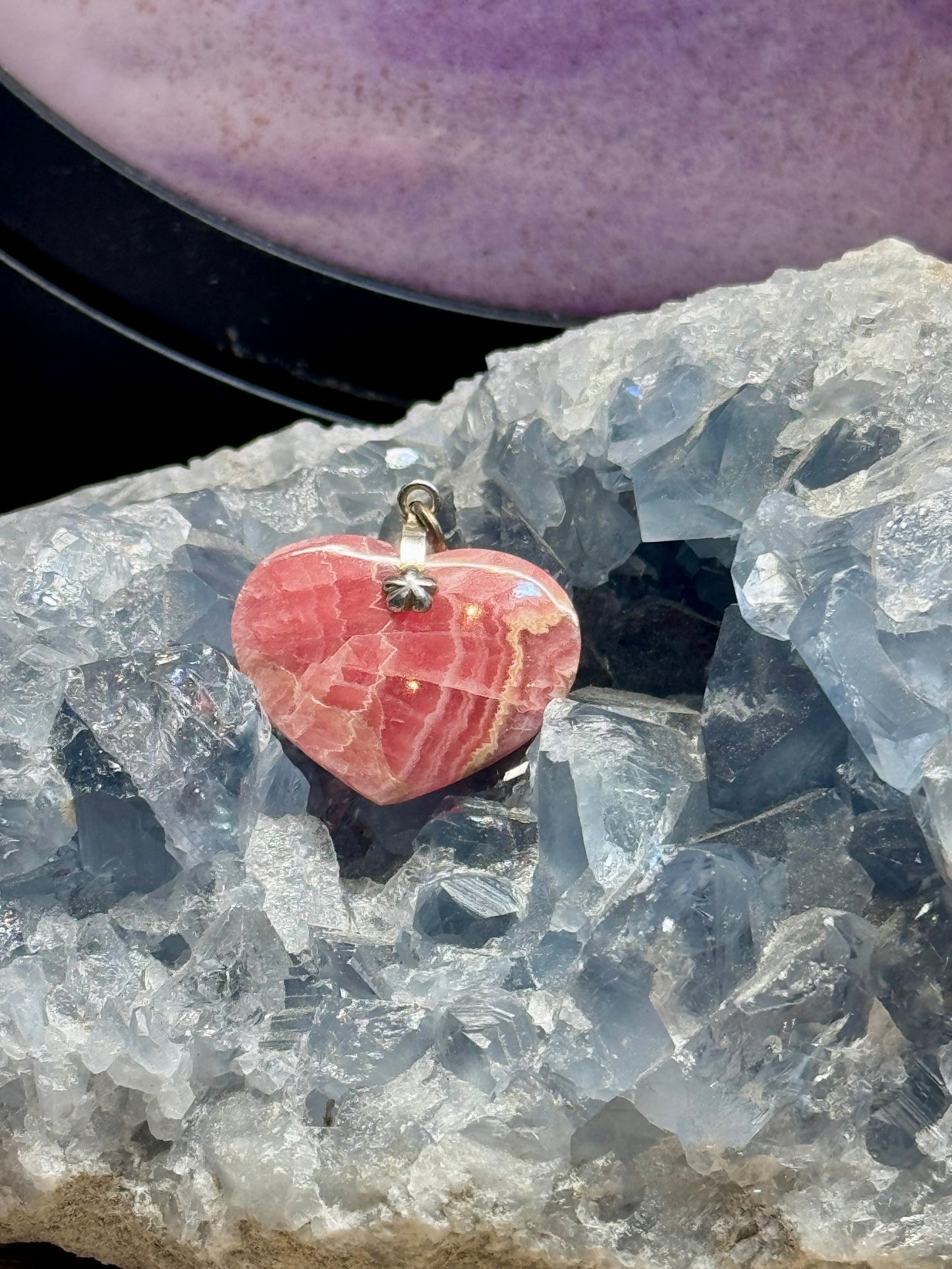 Pendentif cœur de Rhodochrosite