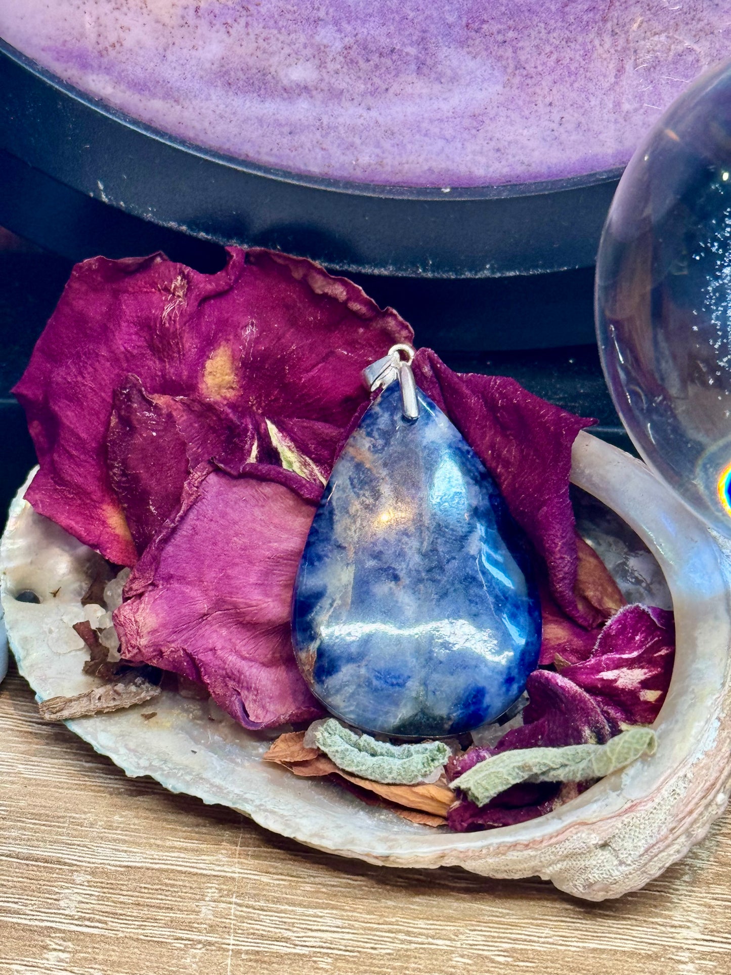 Pendentif en Sodalite