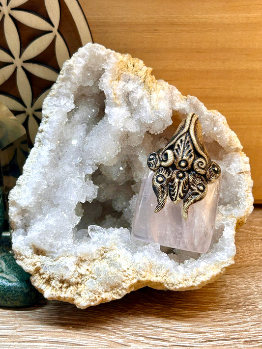 Pendentif de quartz rose