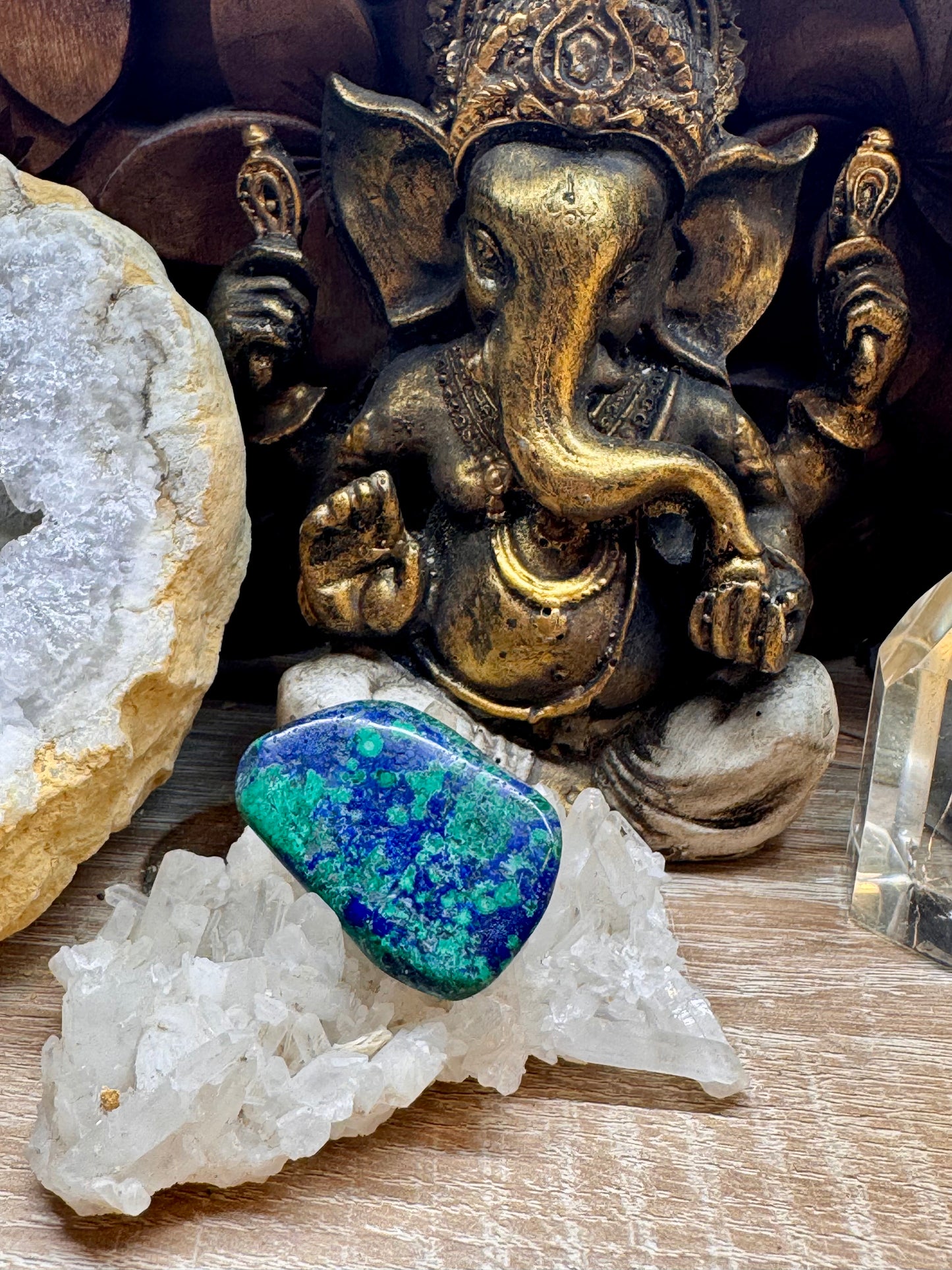 Galets et Pierres semi-polis d’Azurite Malachite