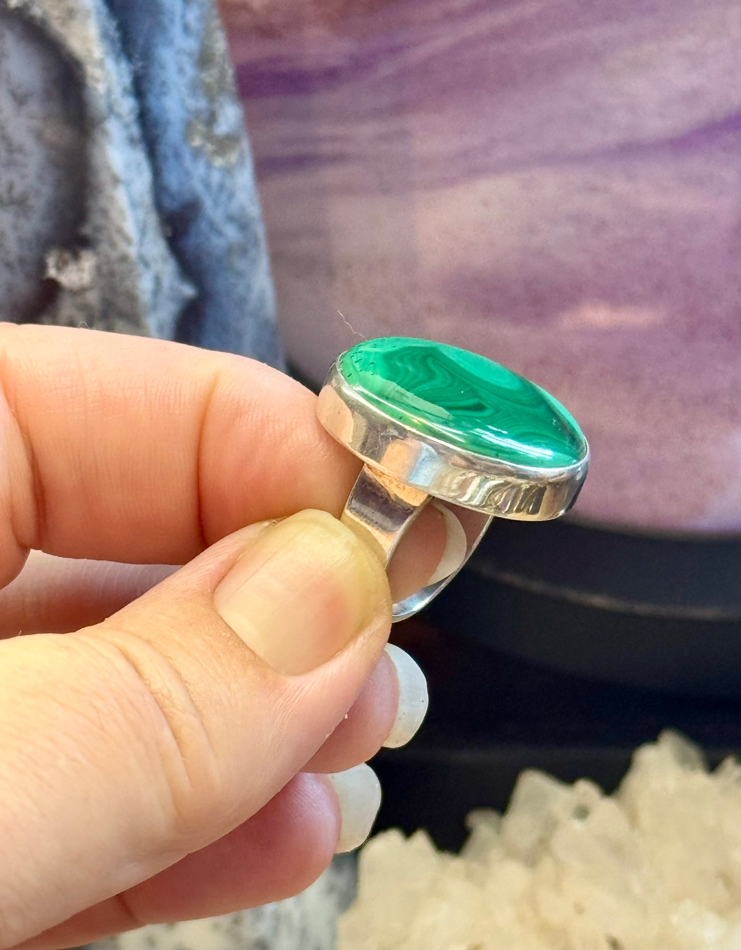 Bague Malachite T49
