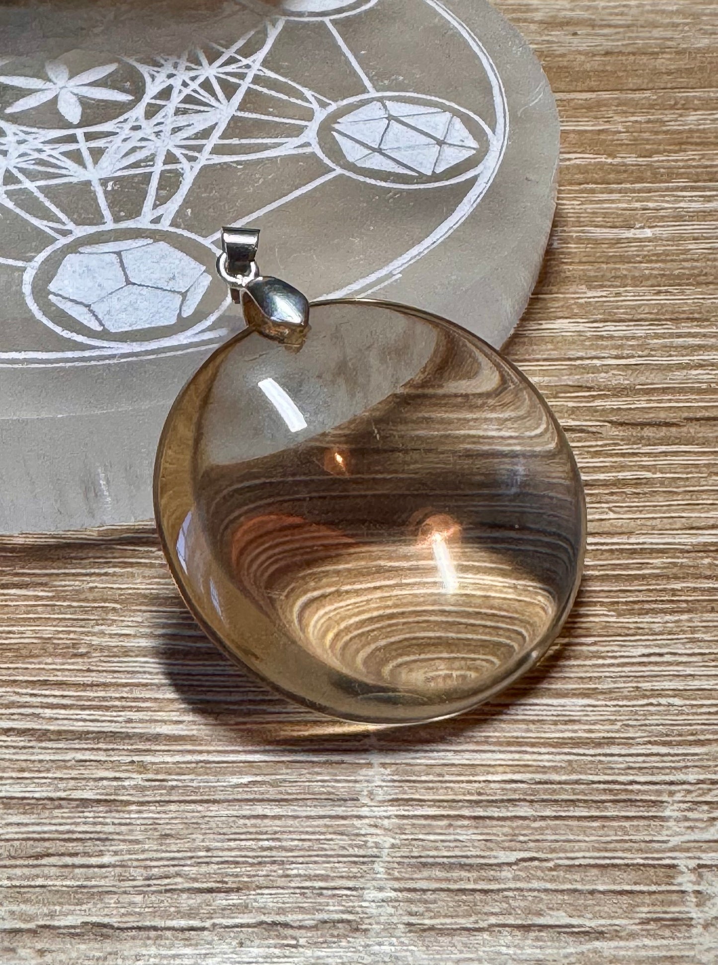 Pendentif en citrine naturelle