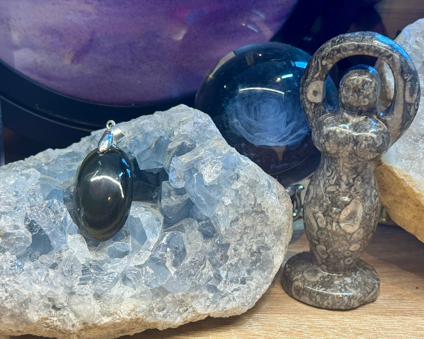 Pendentif d’obsidienne Oeil céleste 1
