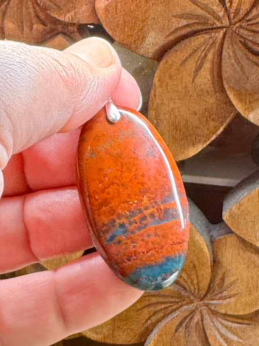 Pendentif de jaspe héliotrope